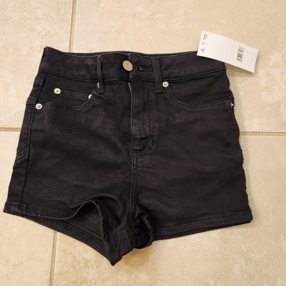 NWT Asos Design petite denim high rise "lift and contour" shorts 0P